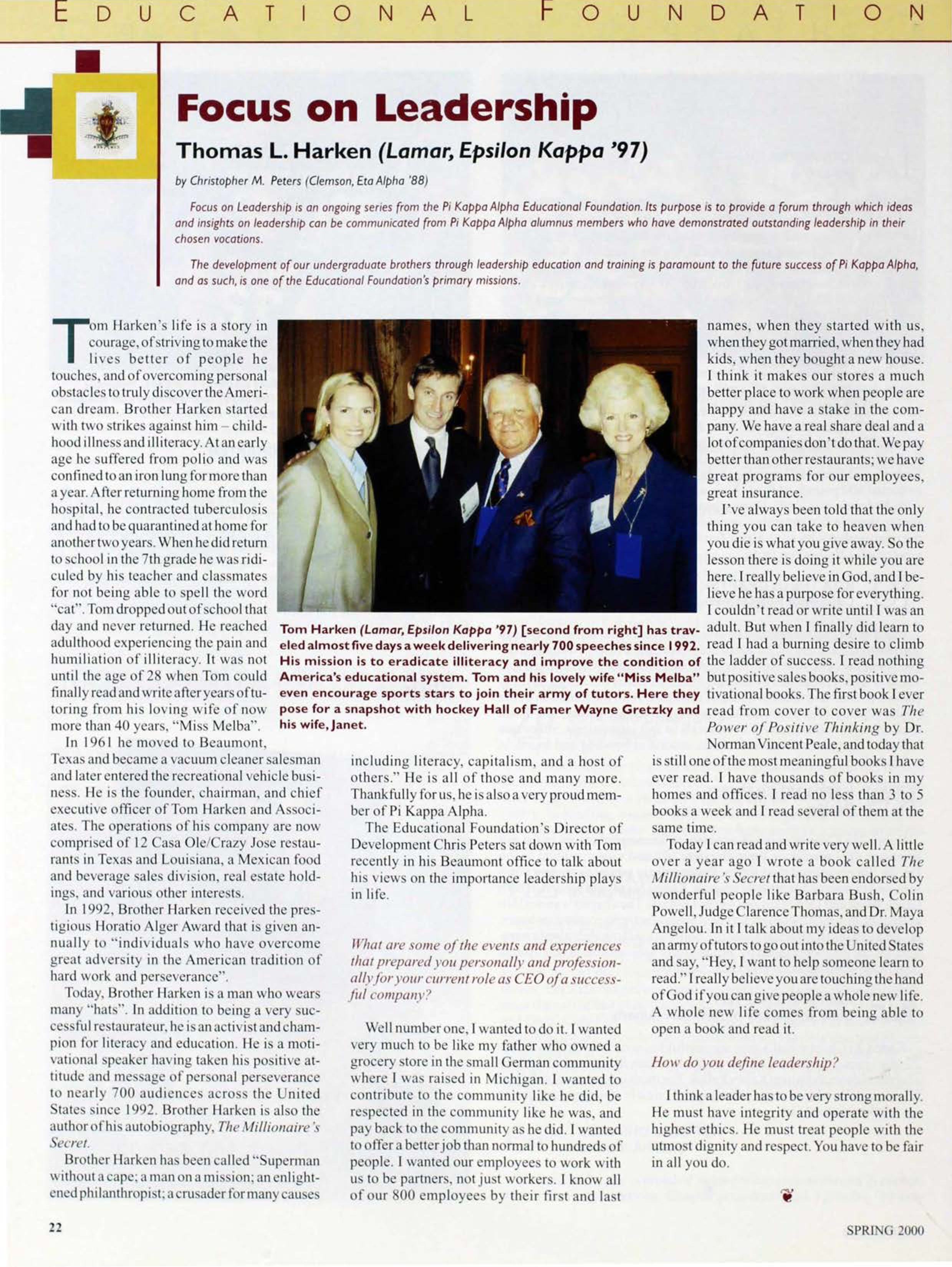 Educational Foundation, Spring 2000